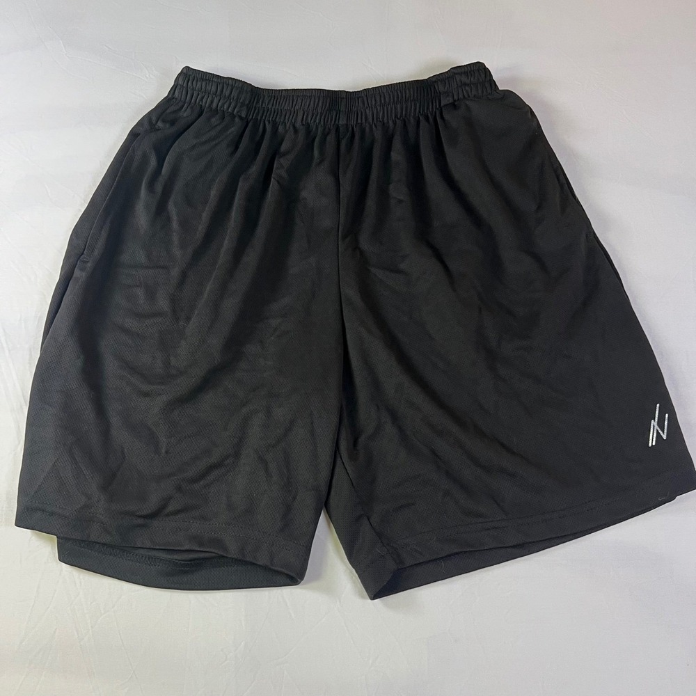 NY Threads Mens Athletic Mesh Basketball Shorts Black Size Large